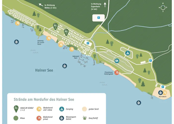 Haus im Schilf - Ferienwohnungen am Hainer See bei Leipzig
